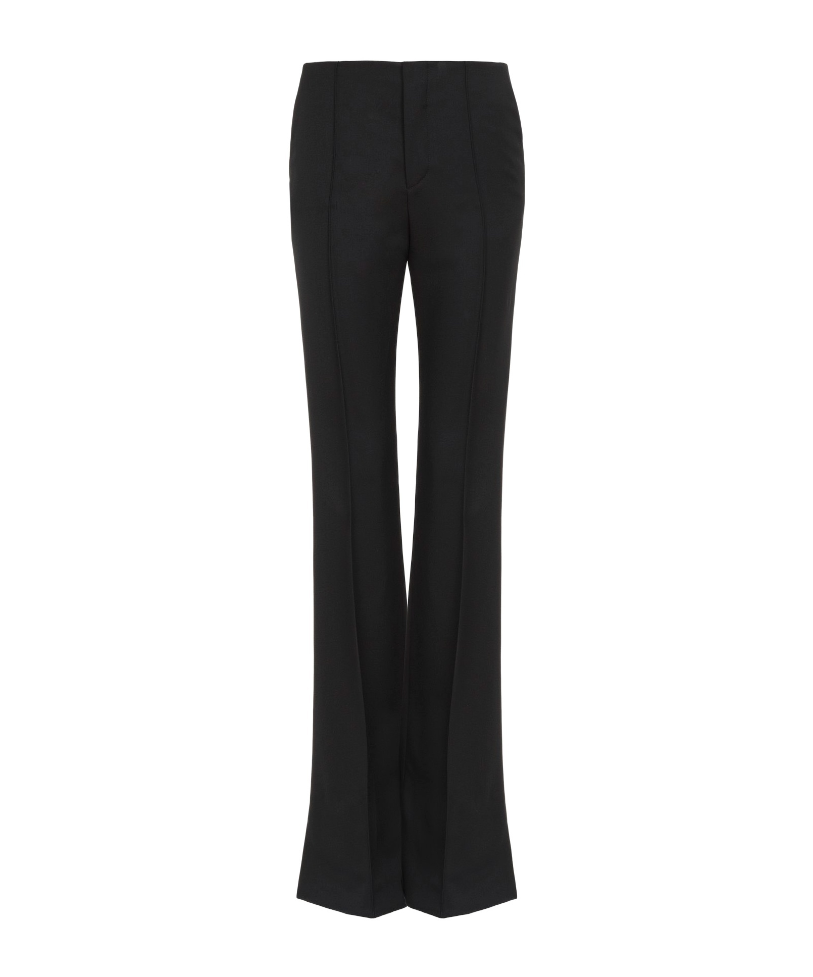 Chloé Flared Wool Trousers In Black