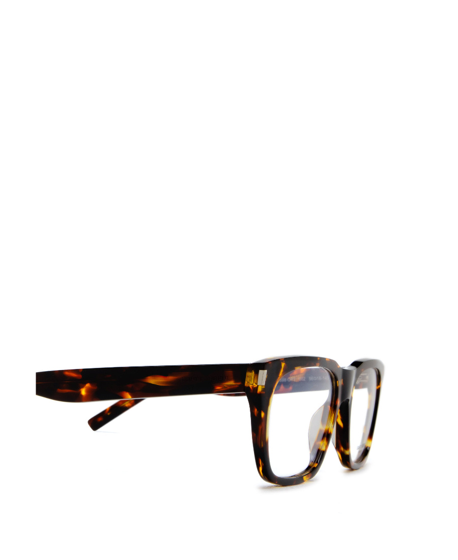 Saint Laurent Tortoiseshell-effect Square-frame Glasses In Black