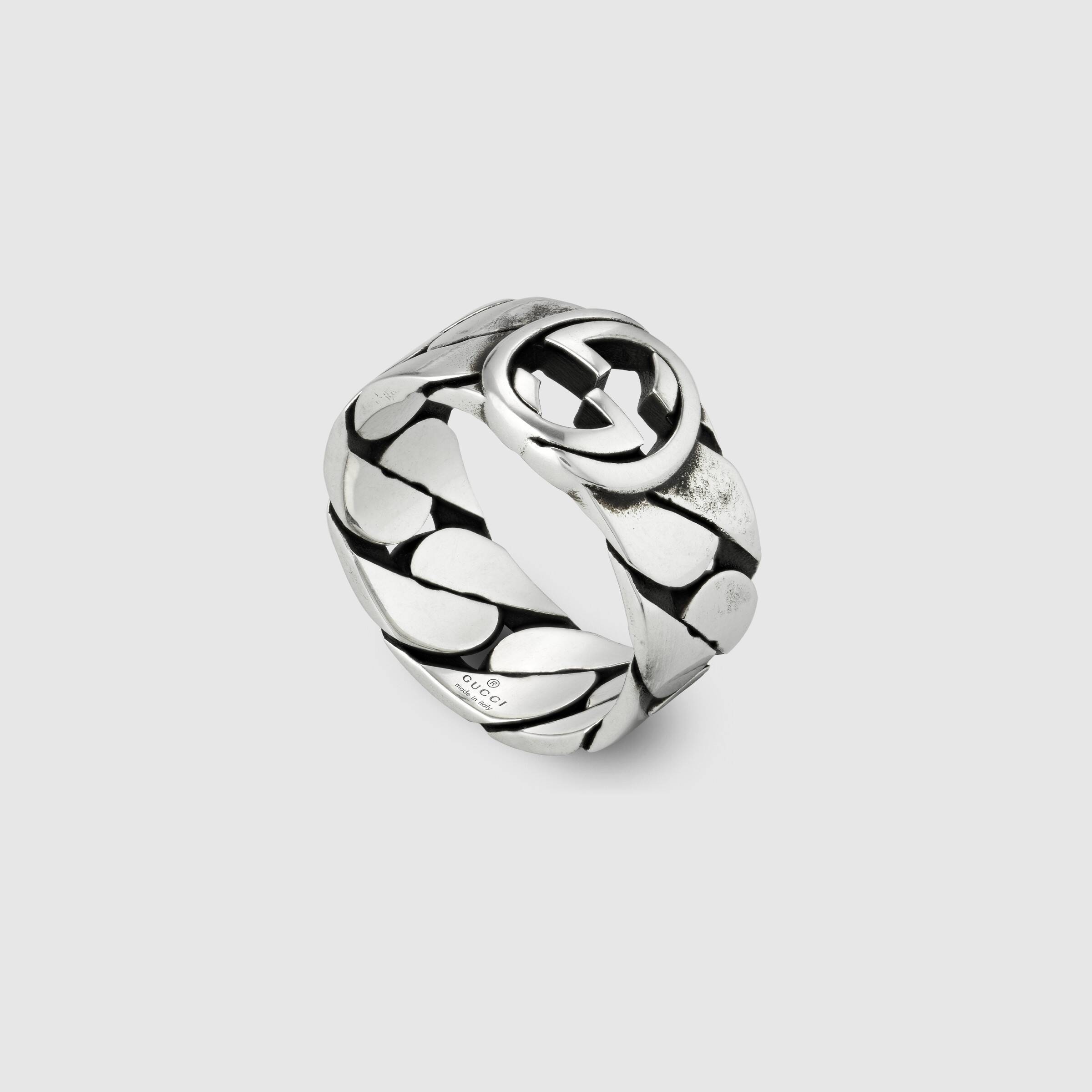 Gucci Interlocking G Ring In White