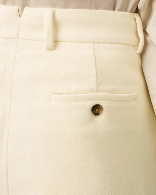 Ami Alexandre Mattiussi Wool Casual Pants In White