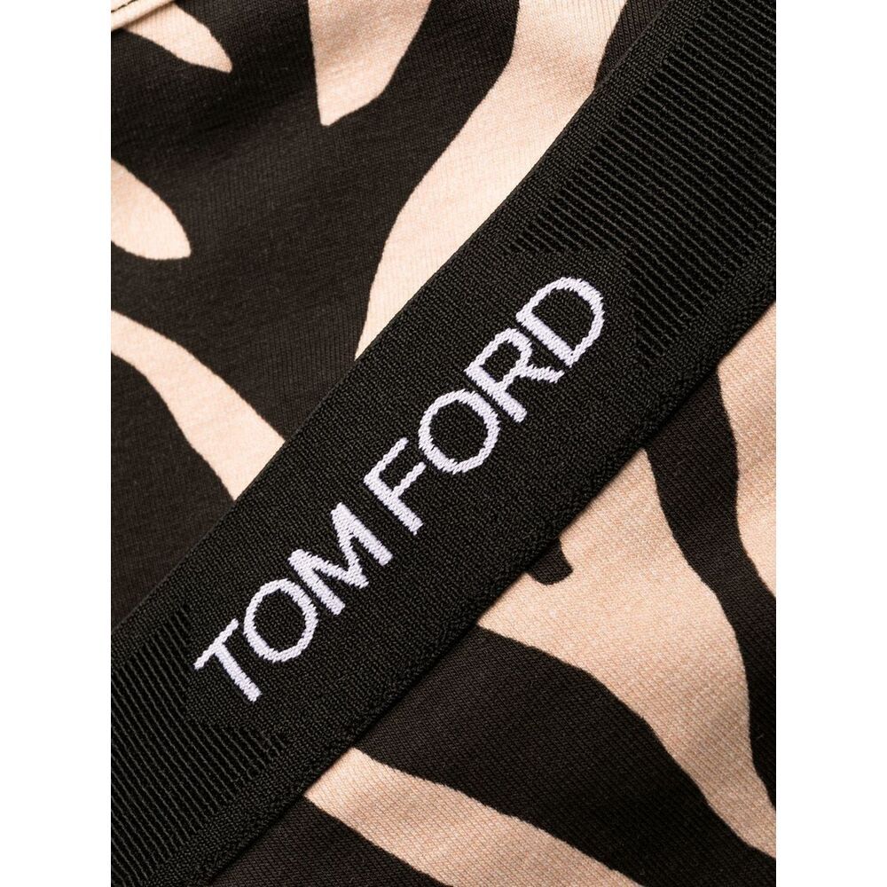 Tom Ford Zebra-print Stretch-cotton Boxer Briefs In Black