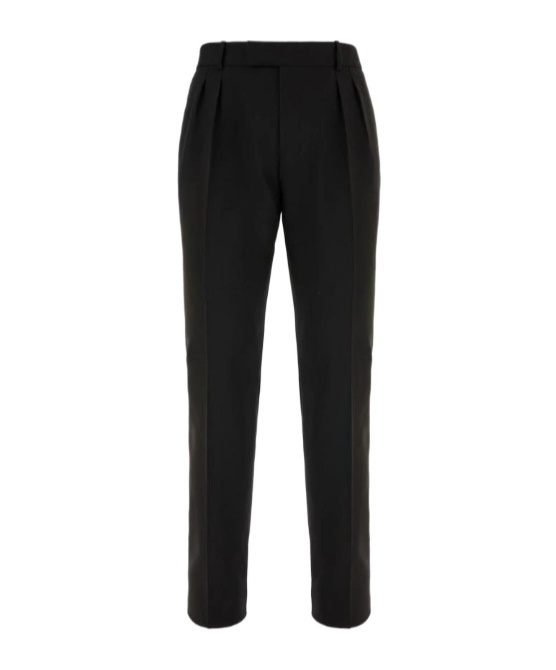Alexander Mcqueen Pleated-front Trousers In Black