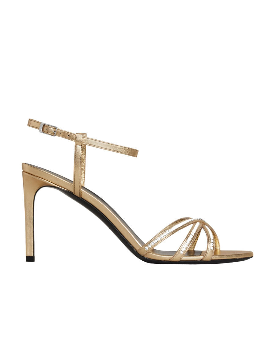 Celine Open-toed High-heeled Sandals In Yellow