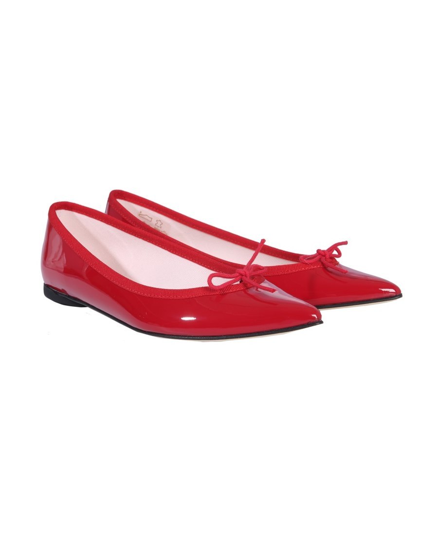 Repetto Red Brigitte Pointy Toe Ballerina Flats In Red