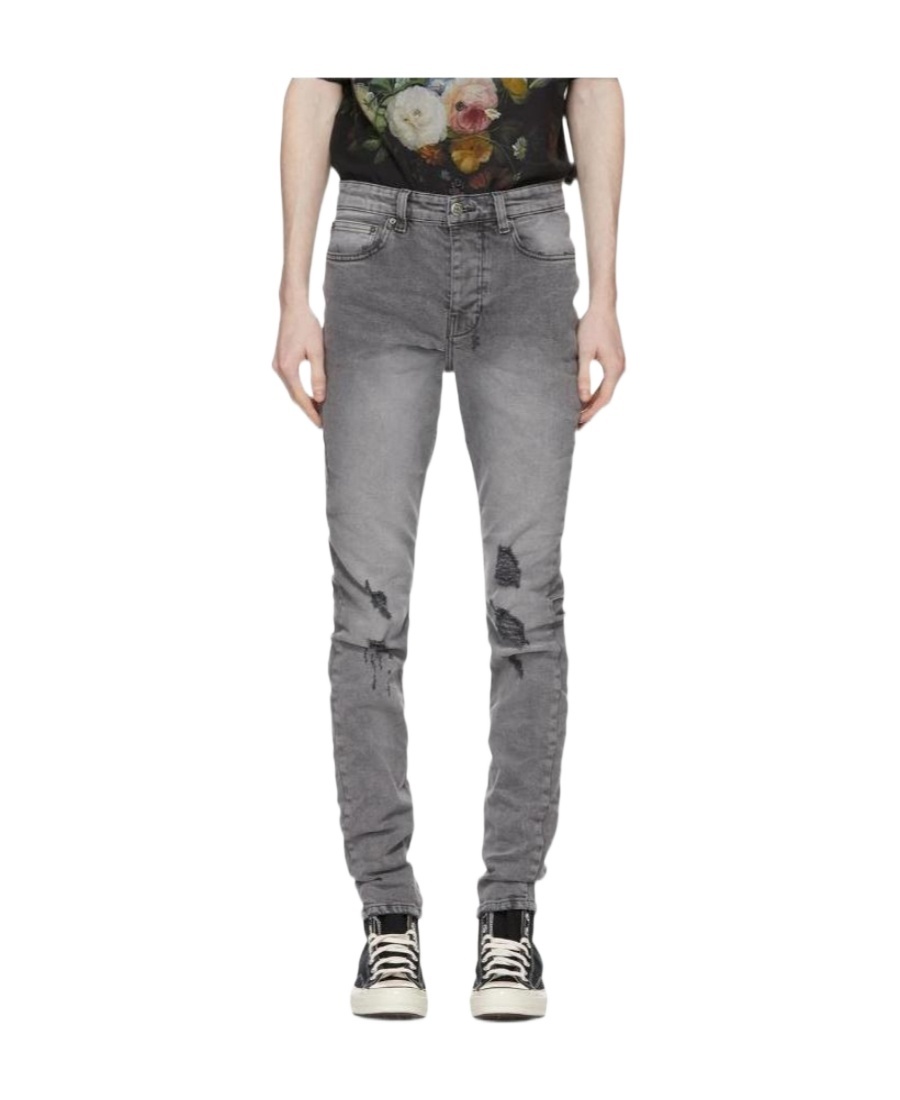Ksubi Chitch Prodigy Trashed Stretch Slim Fit Jeans In Gray