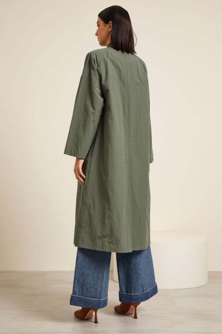 Weekend Max Mara Long-sleeved Windbreaker In Green