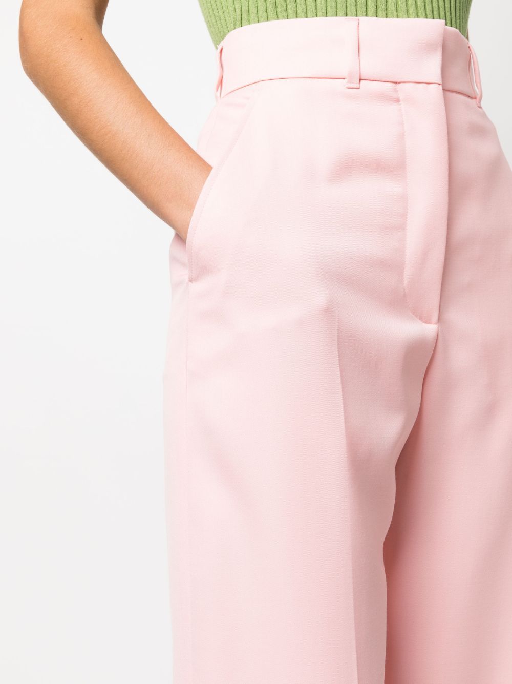 Casablanca Tailored High-waisted Trousers In Pink