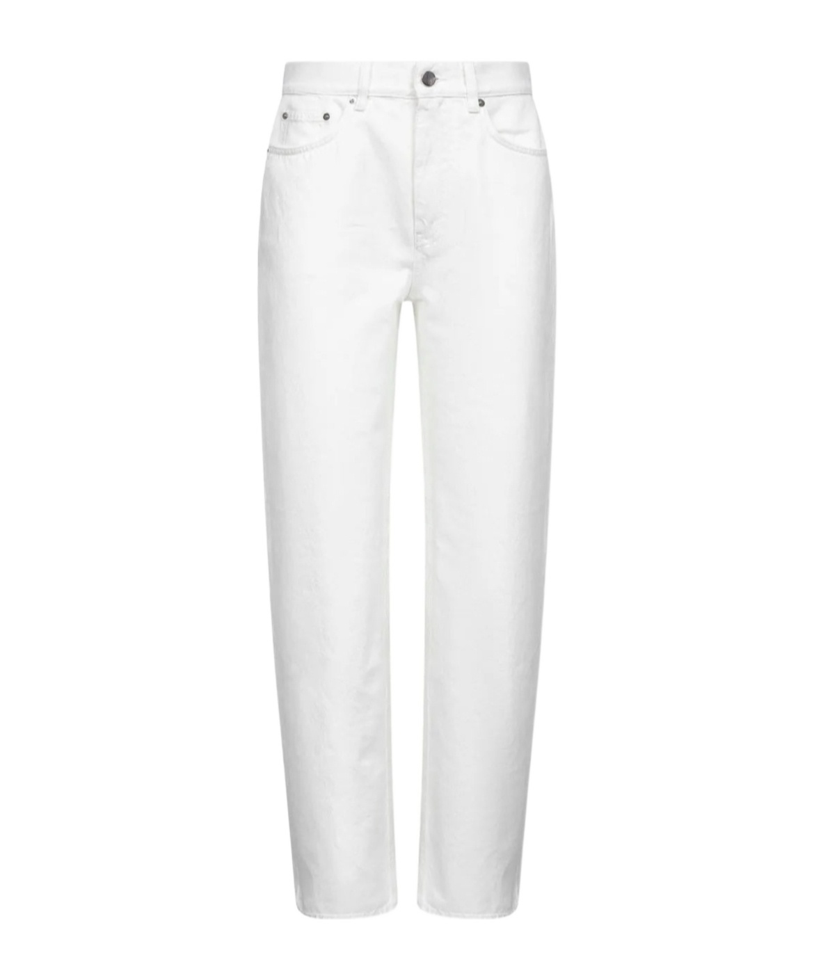 Loulou Studio Samur Cotton Denim Jeans In White