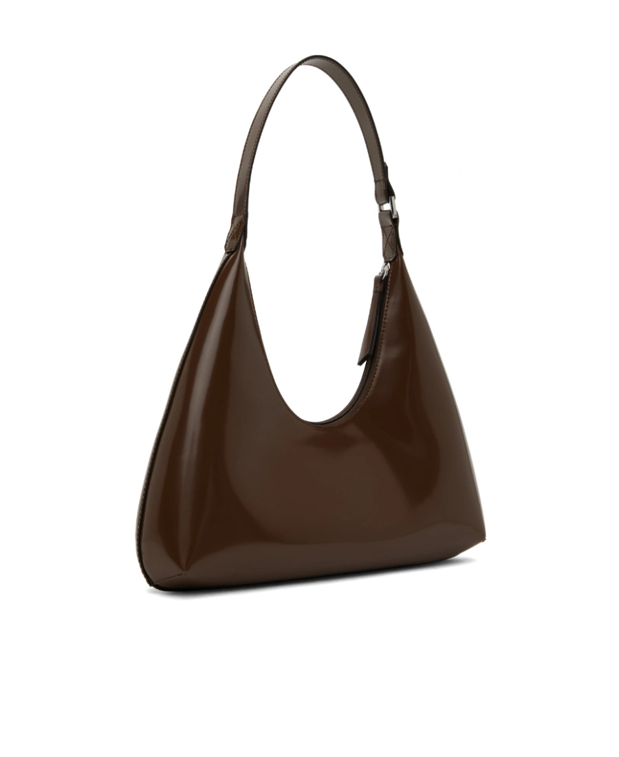 By Far Zippered Shoulder Bag In Brown