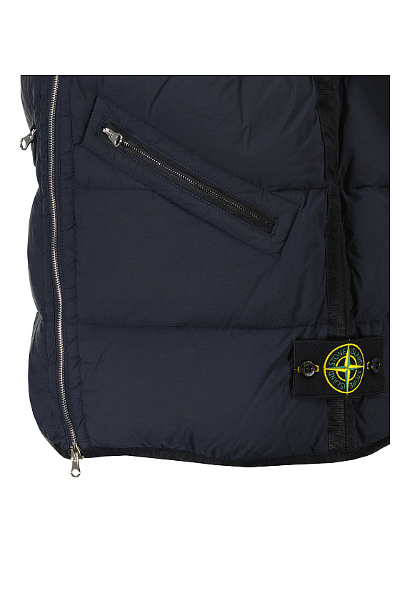 Stone Island Compass-badge Padded Gilet In Blue