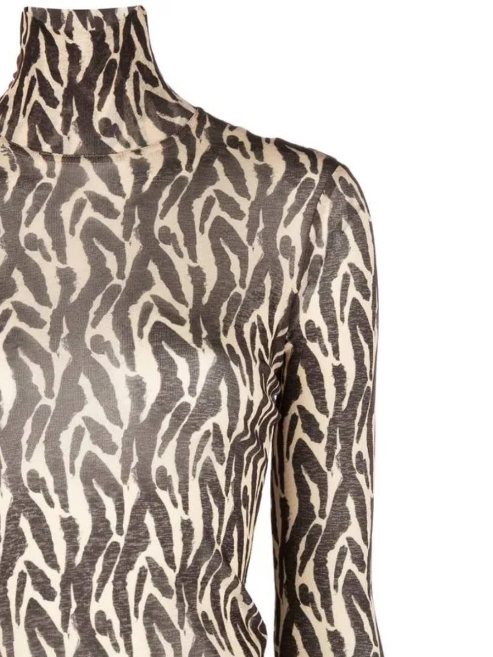 NANUSHKA GRAPHIC-PRINT ROLL-NECK TOP