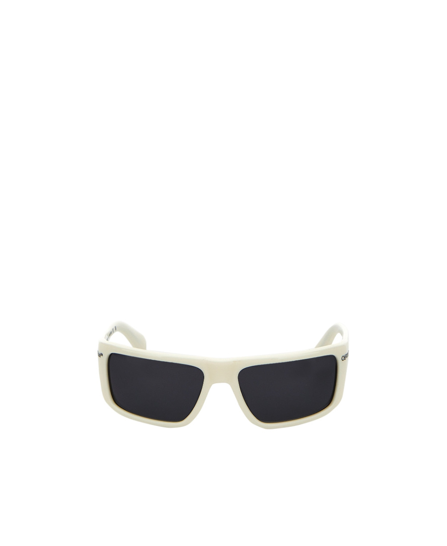 Off-white Logo-print Rectangle-frame Sunglasses In Black