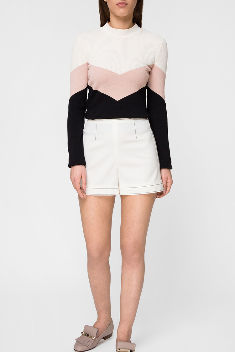 Red Valentino High Waist Shorts In White