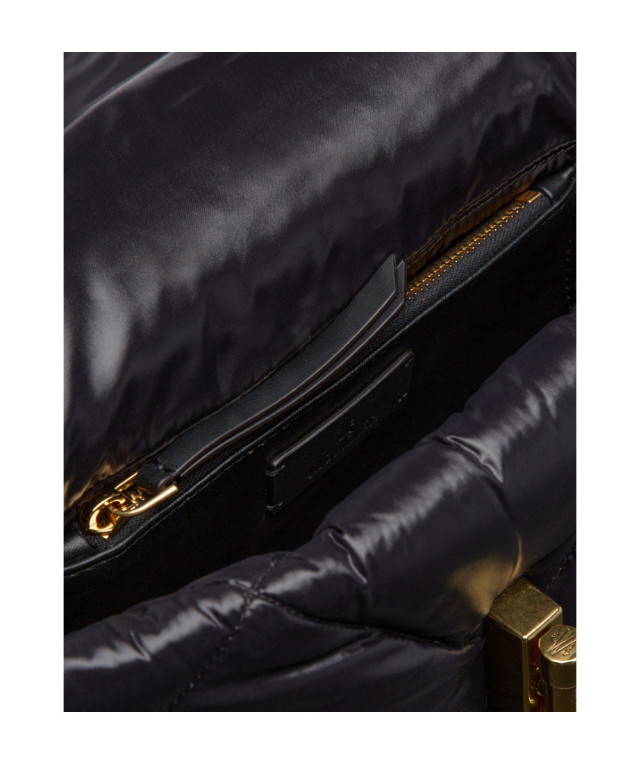 Moncler Puf Logo-engraved Crossbody Bag In Black
