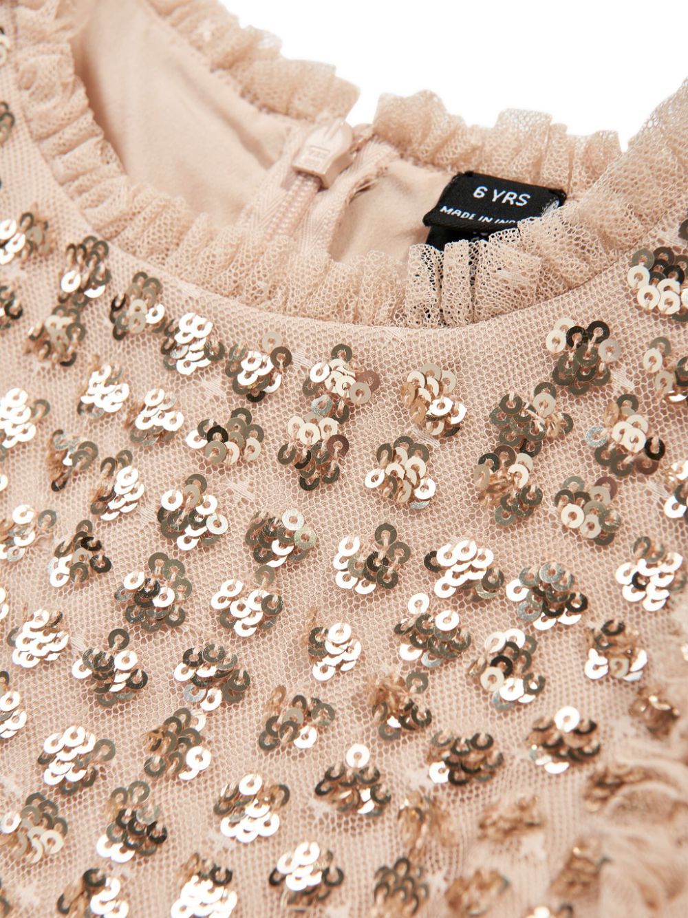 Needle & Thread Sequinned Dress In Nude