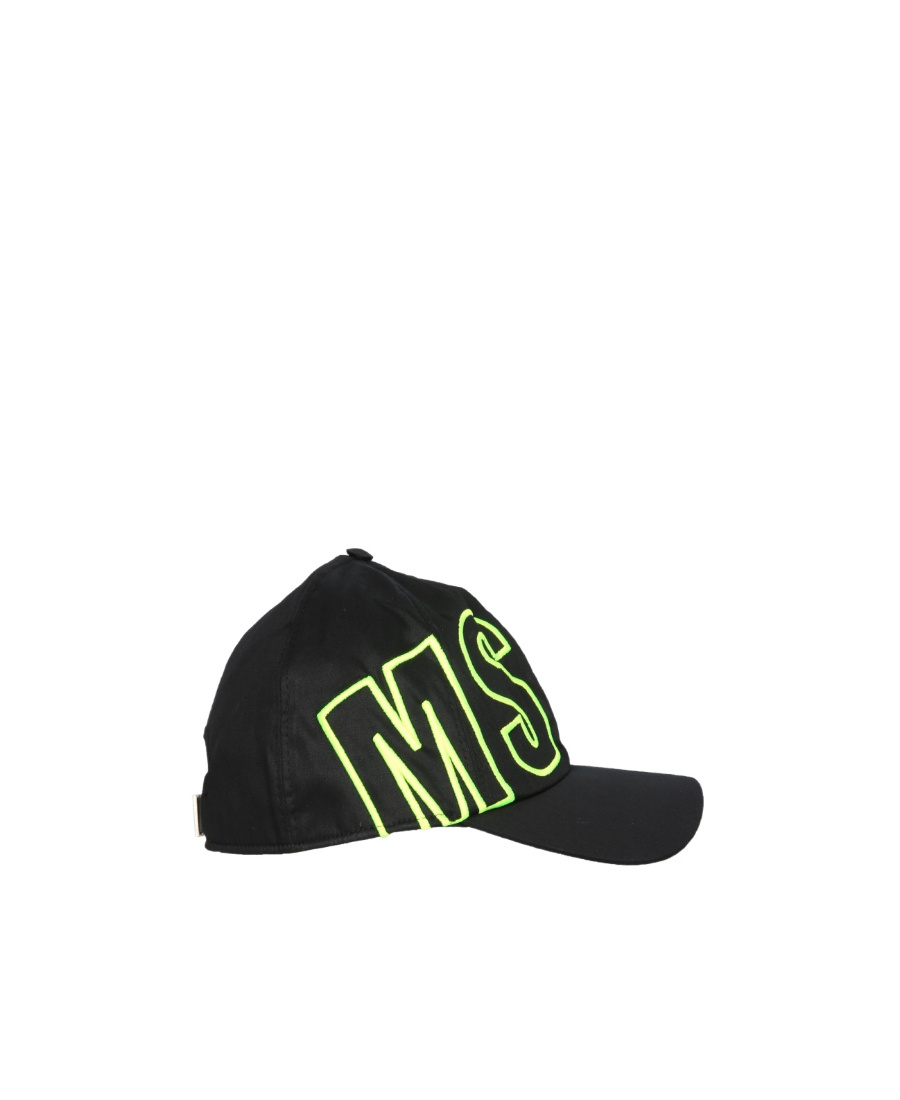 Msgm Man Hat Black Size Onesize Cotton In Black