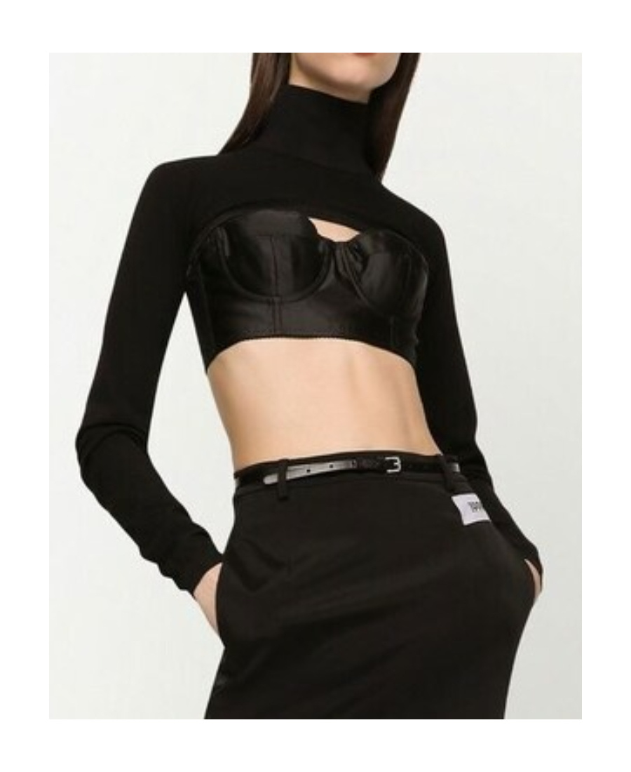 Dolce & Gabbana Viscose-blend Knit Shrug In Black