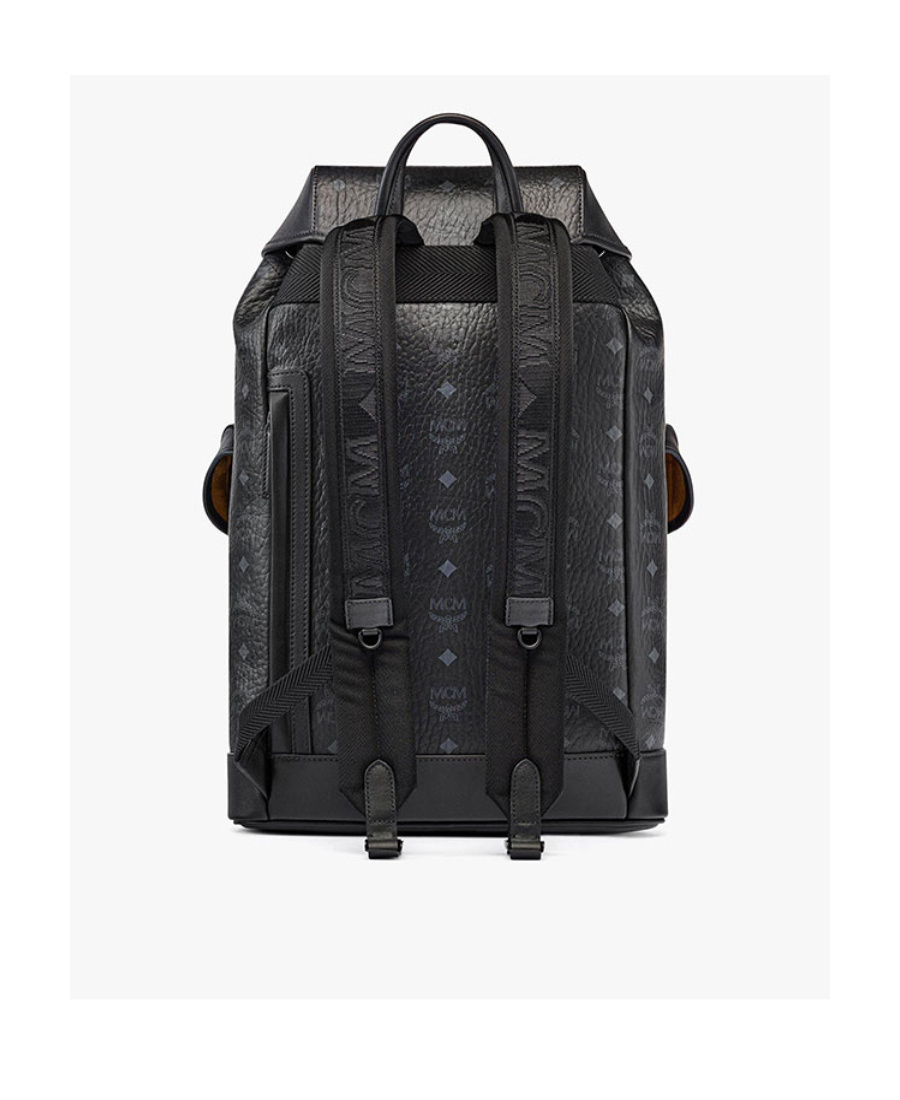 Mcm Printed Backpack In Black