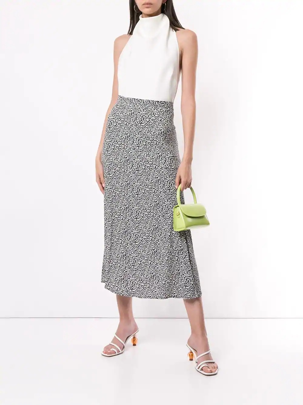 By Far Mini Patent Handbag In Green