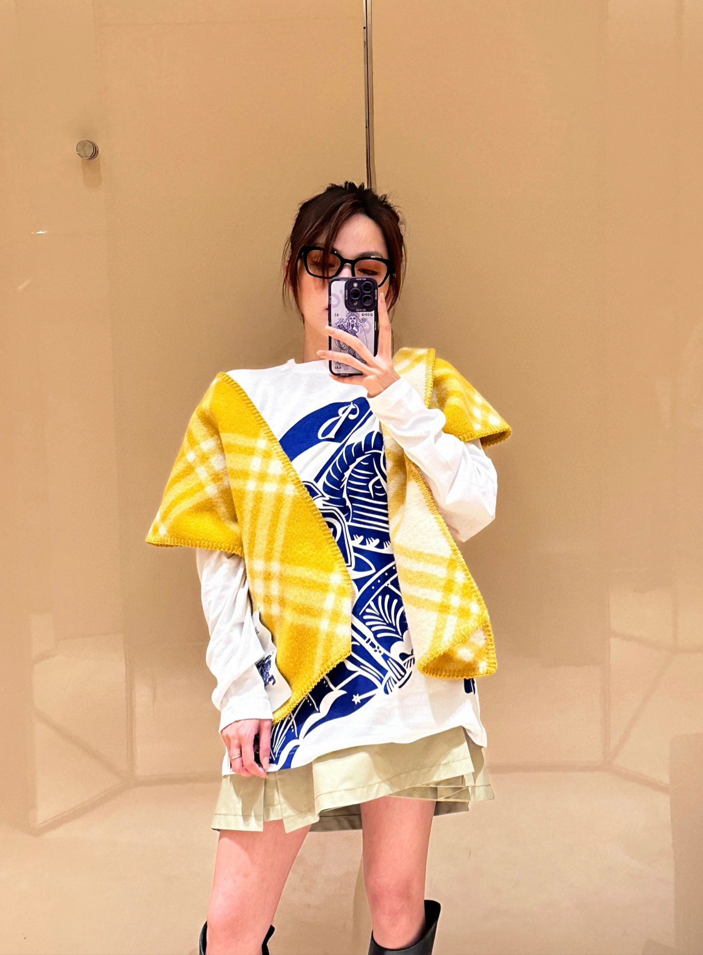 Burberry Ekd Print Long-sleeve T-shirt In Blue