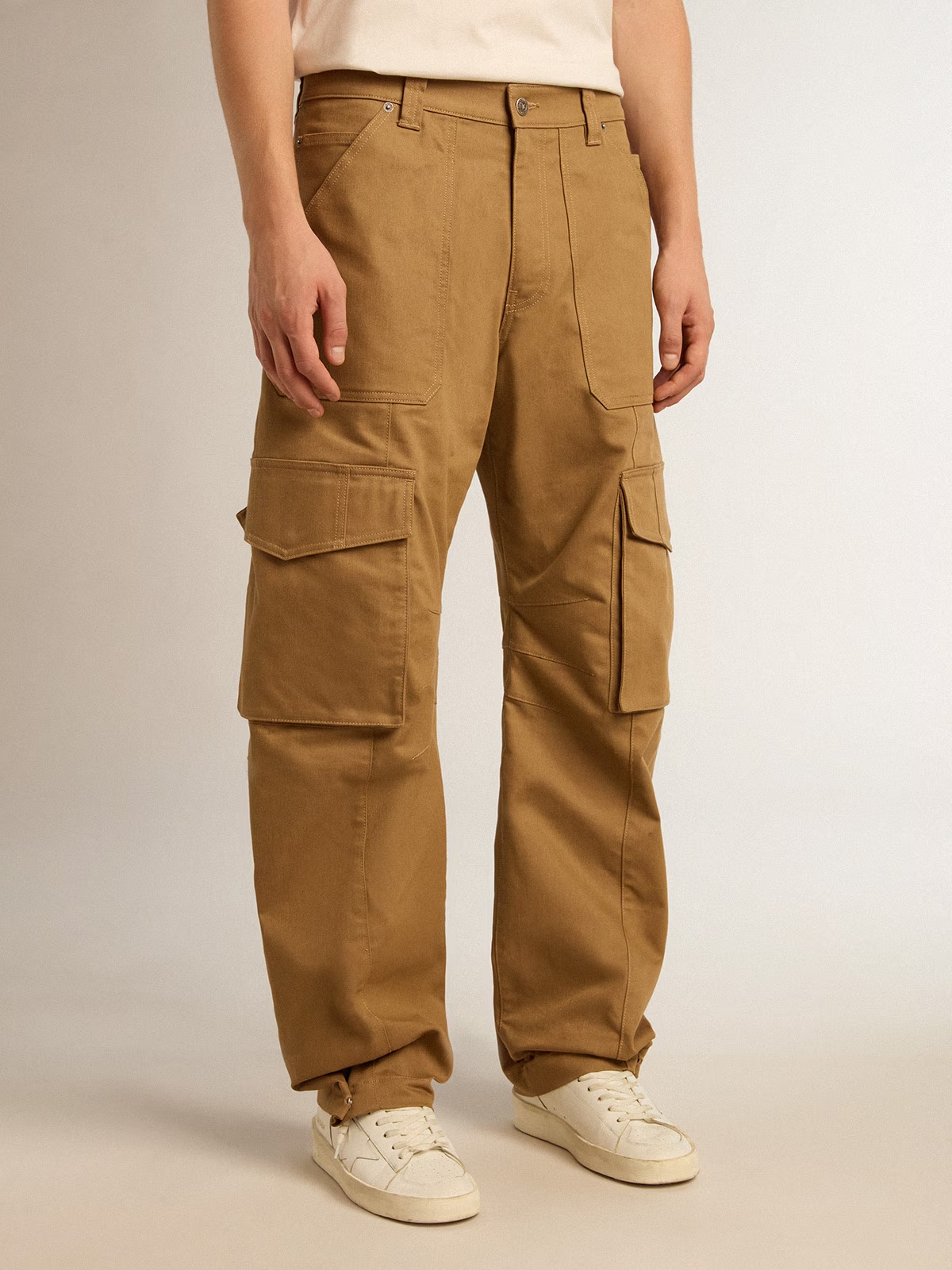 Golden Goose Cargo Trousers In Brown
