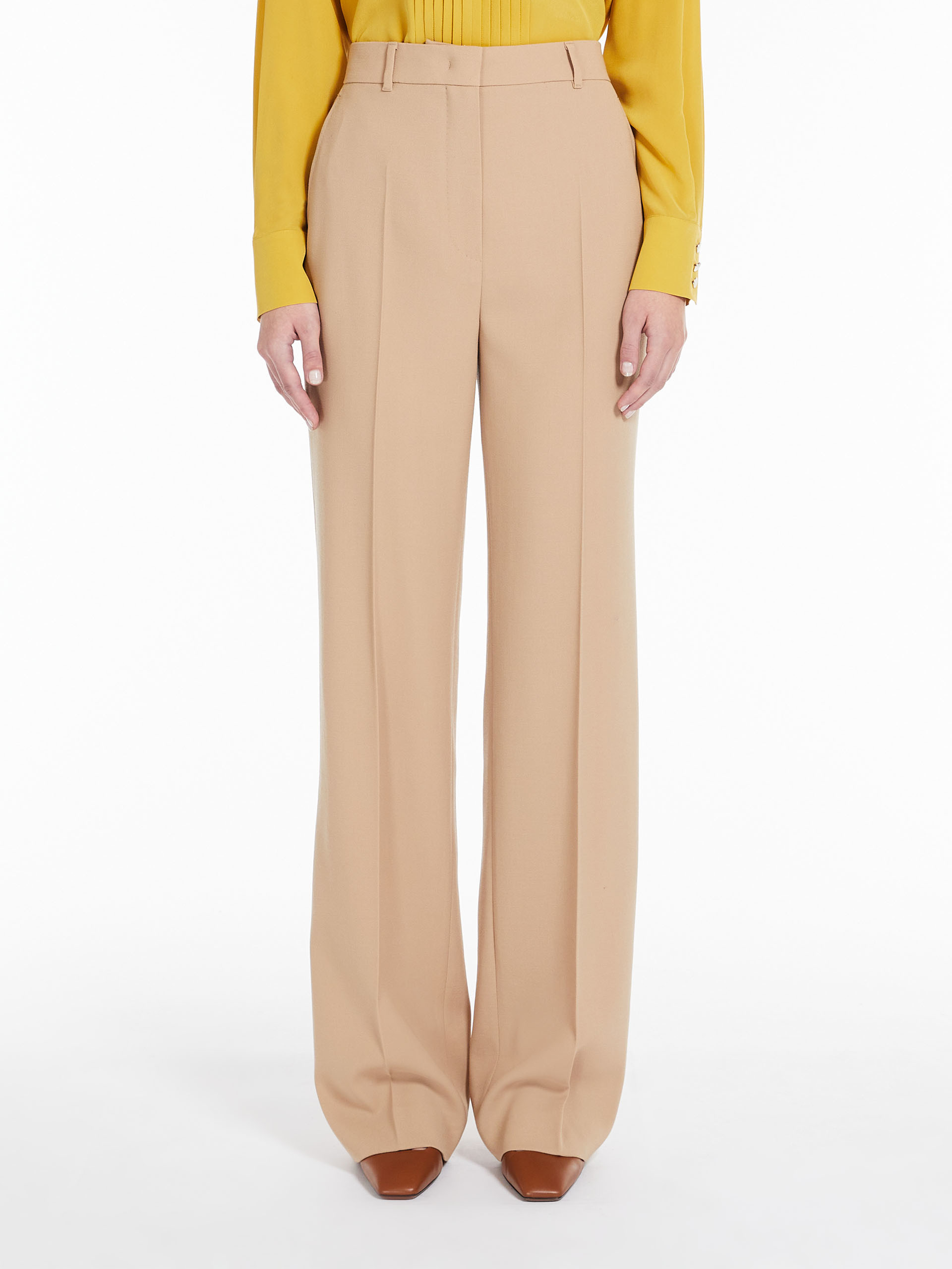 Max Mara Logo Casual Pants In Nude