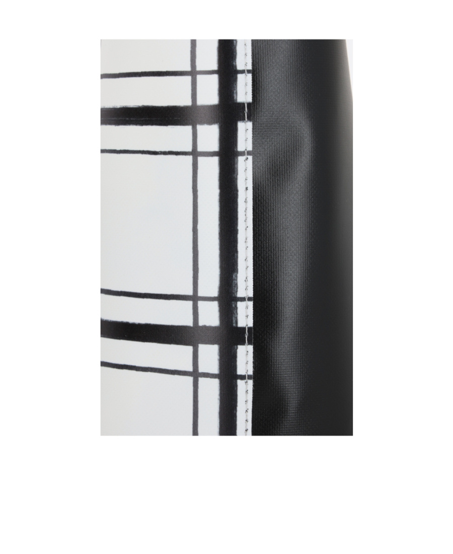 Marni Check-print Logo Tote Bag In White