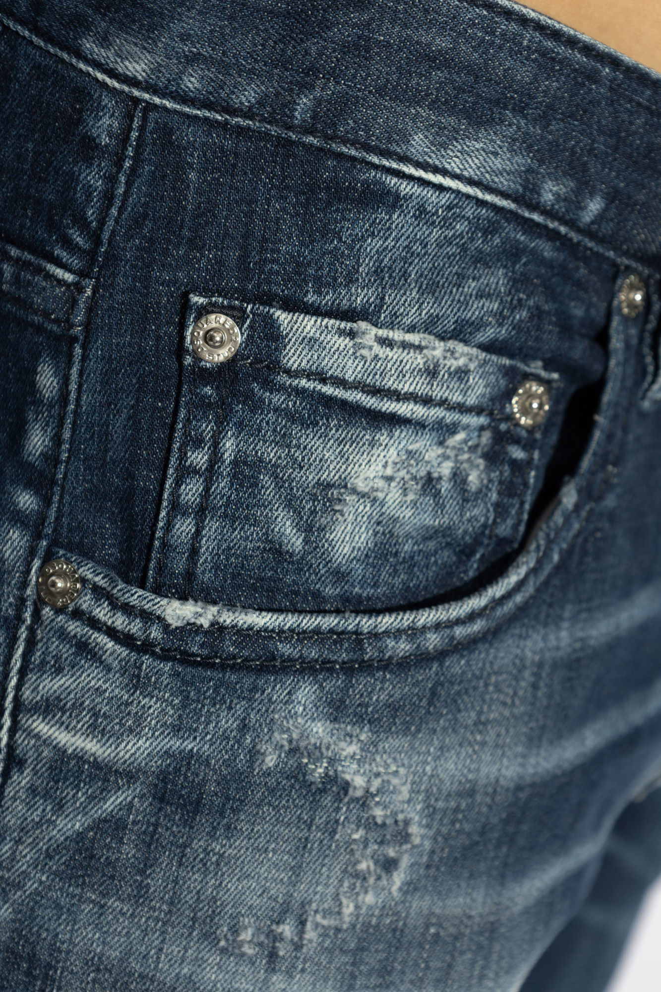 Dsquared2 Belt-loop Jeans In Blue