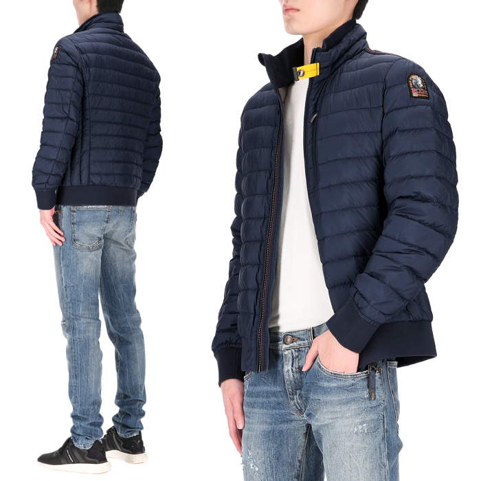 Parajumpers Navy Padded Ugo Down Jacket In Black