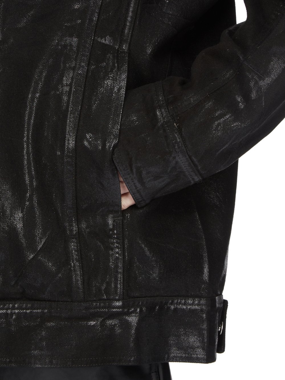 Rick Owens Black Tec Worker Denim Jacket In Black