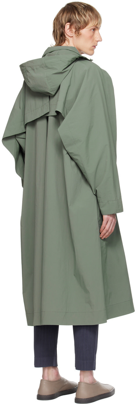 Shop Issey Miyake Single-breasted Windbreaker In Gray