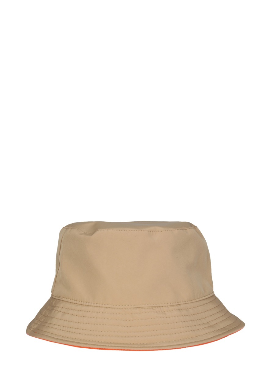 Msgm Contrasting Inner Bucket Hat In Nude