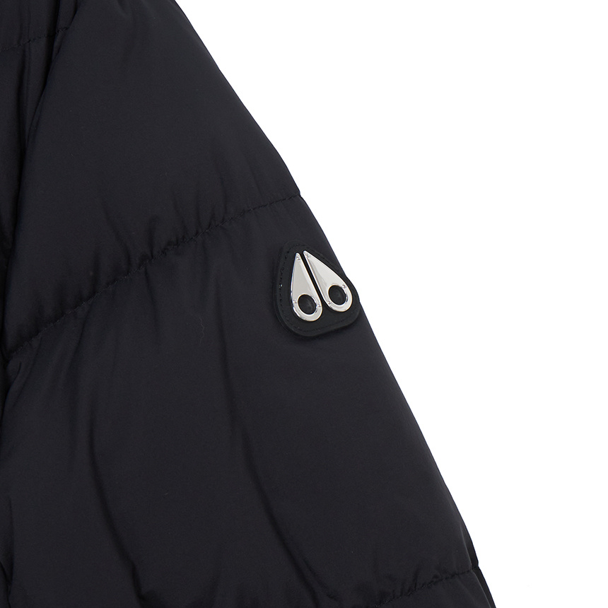 Moose Knuckles Long-sleeved Down Jacket In Black
