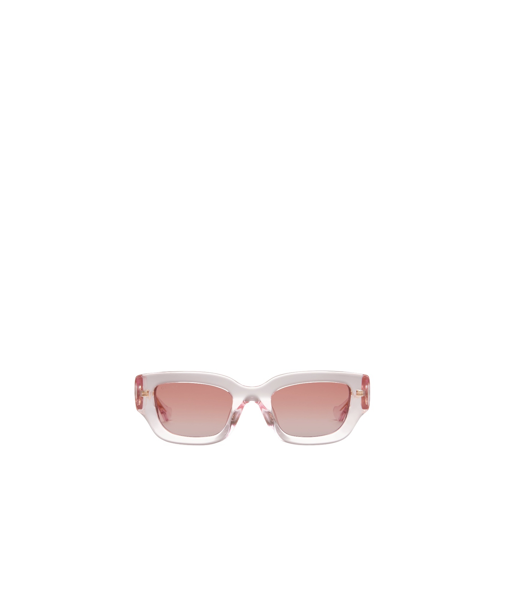 Gucci Gg Rectangle-frame Sunglasses In Pink