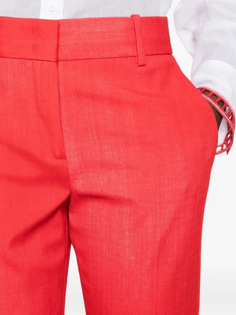 Ermanno Scervino Belt Loop Trousers In Red