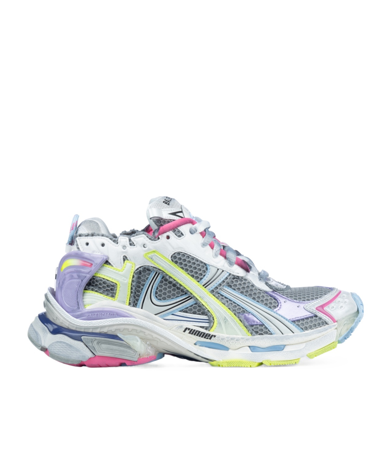 Shop Balenciaga Round-head Sneakers In White