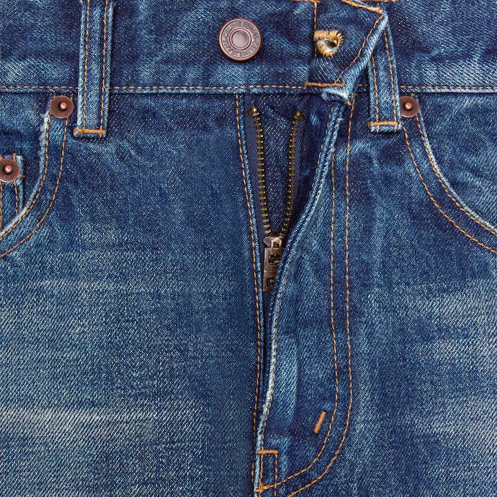 Celine Bootcut Jeans In Dark Union Wash Denim In Blue