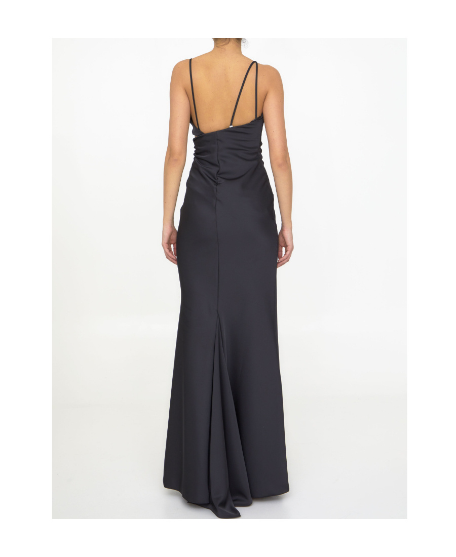 Attico Synthetic Fibers Dress In Black