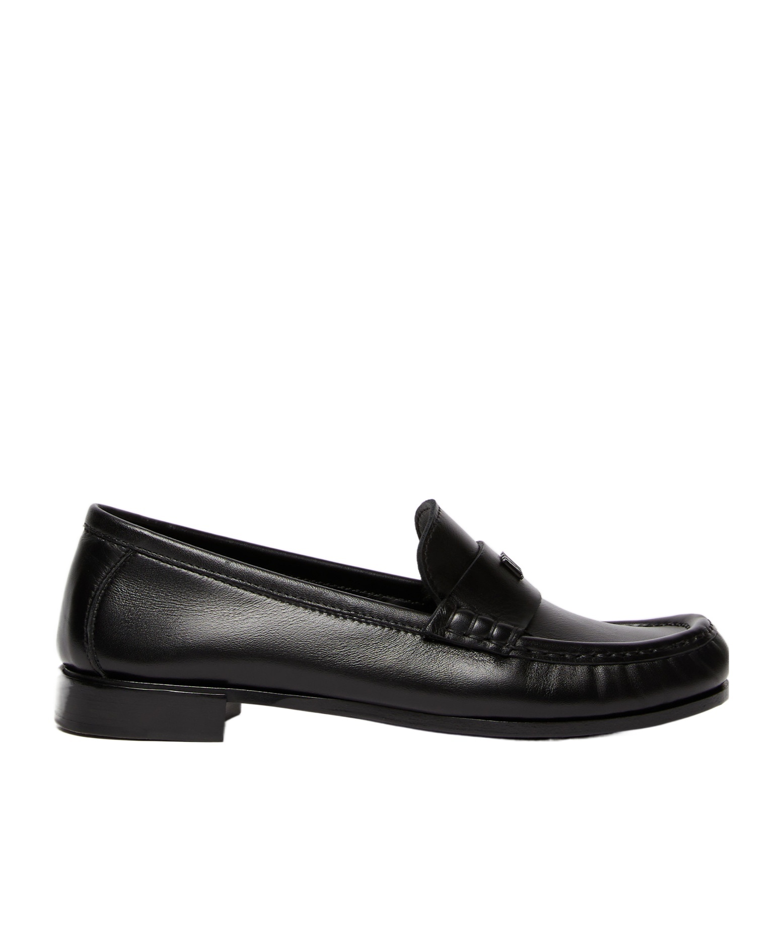 Max Mara 20mm Mm Leather Loafers In Black