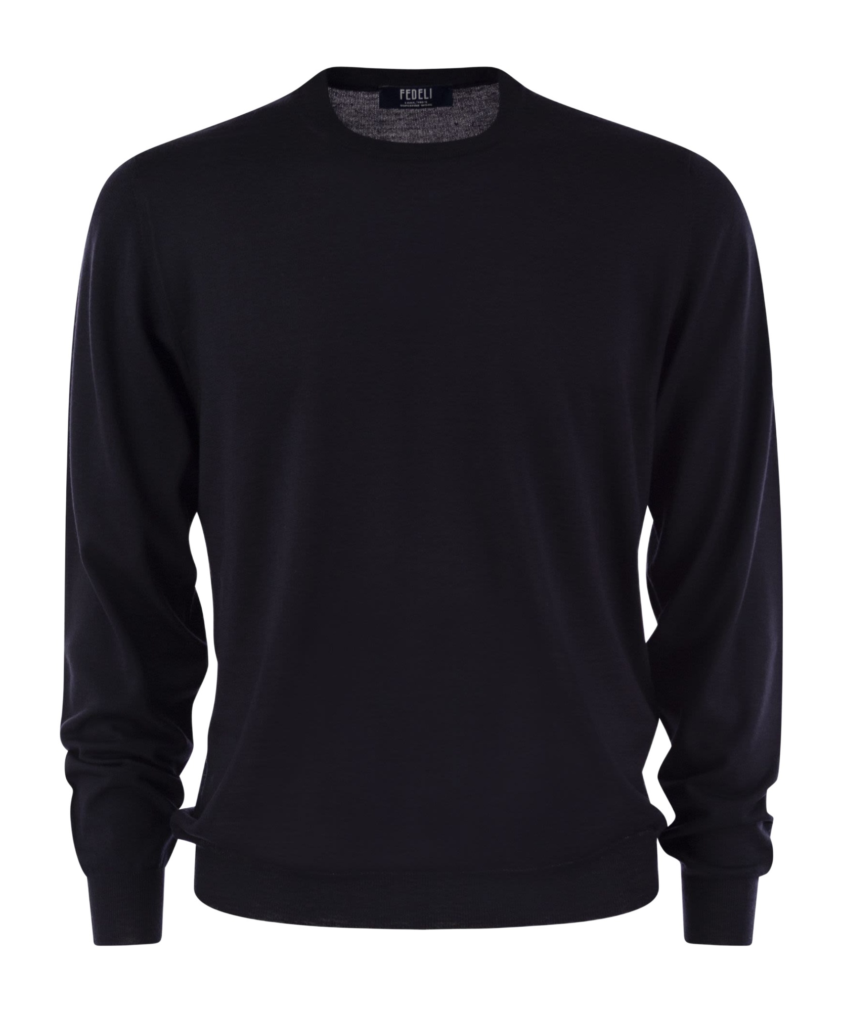 Fedeli Round Neck Sweater In Black