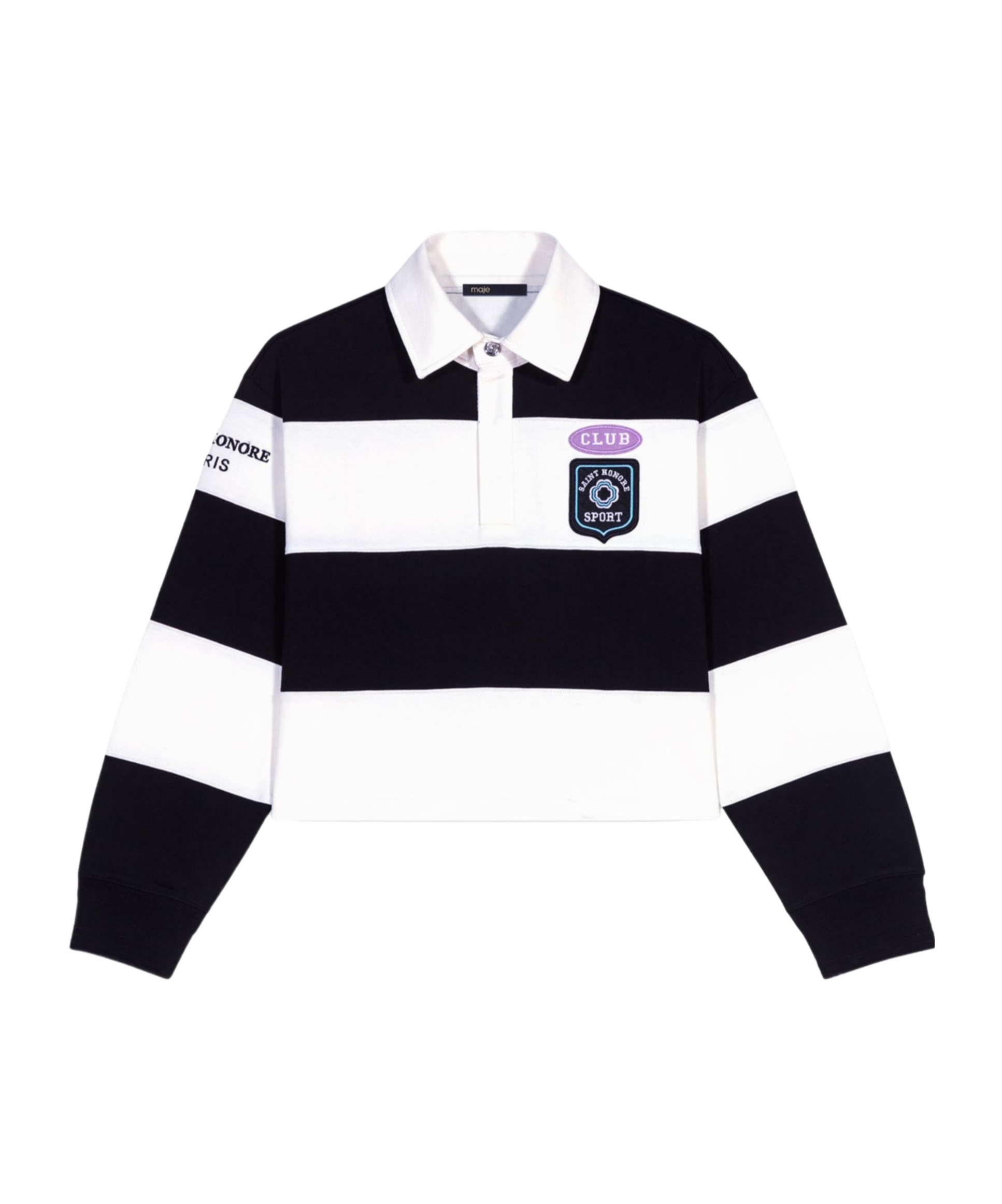 Maje Long Sleeve Polo Shirt