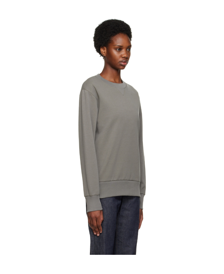Apc Long-sleeved Round-neck Sweater In Gray