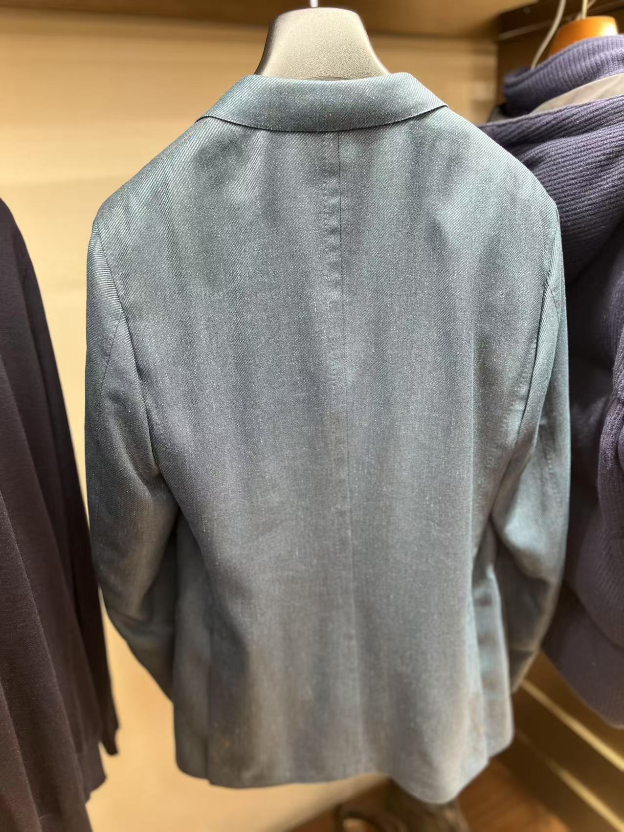 Zegna Single-breasted Blazer In Blue