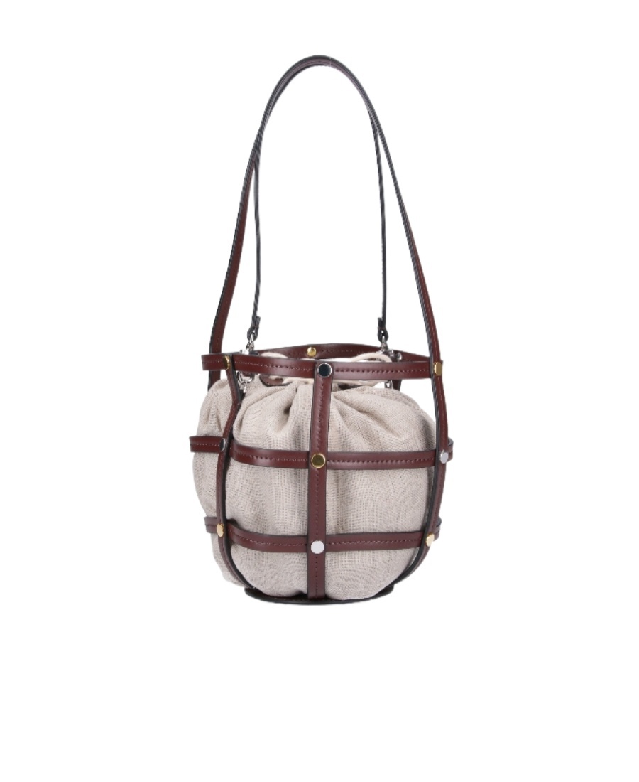 Shop Staud Logo Debossed Shoulder Bag In Multicolor