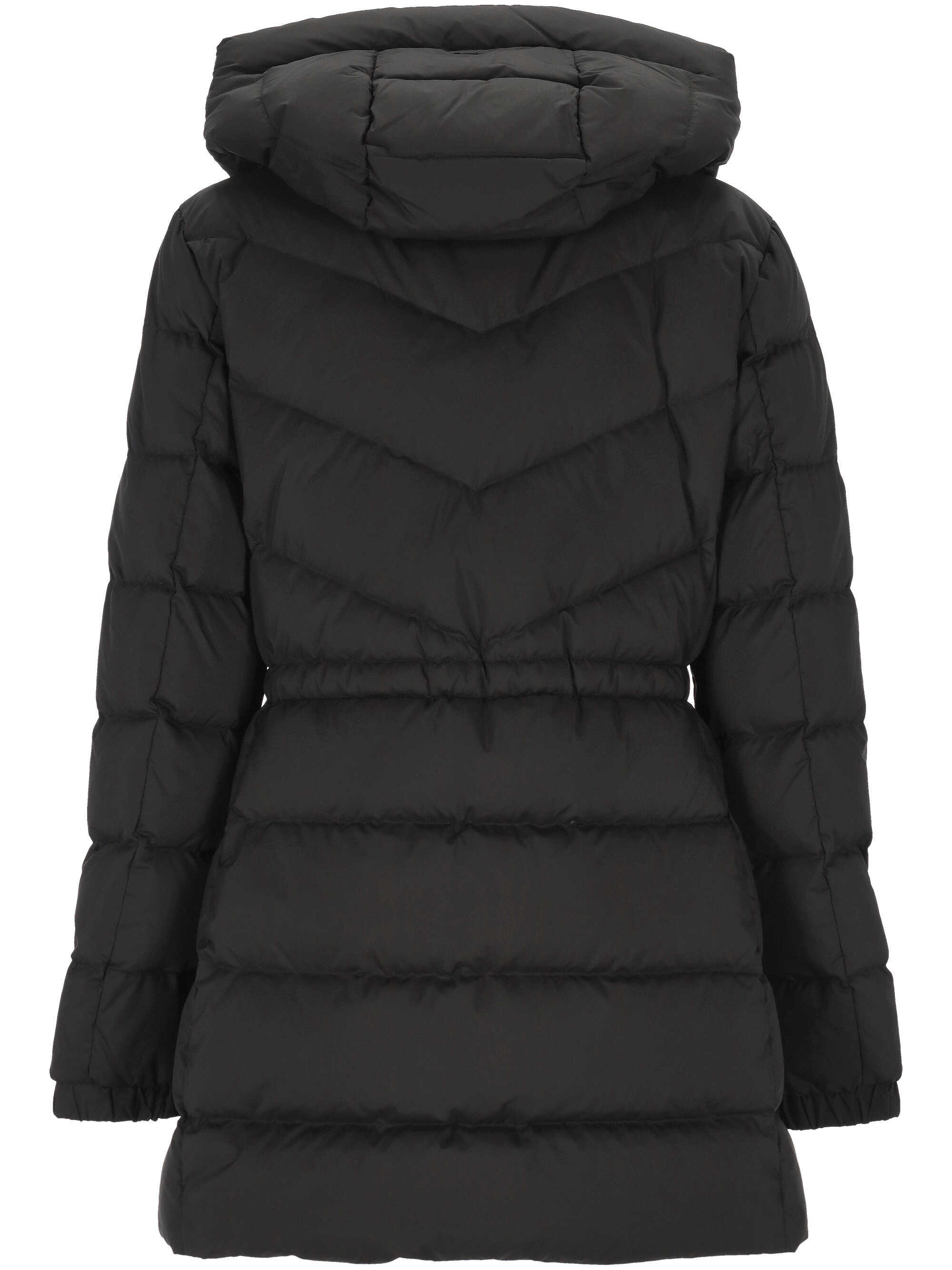 Woolrich Hooded Down Jacket In Black