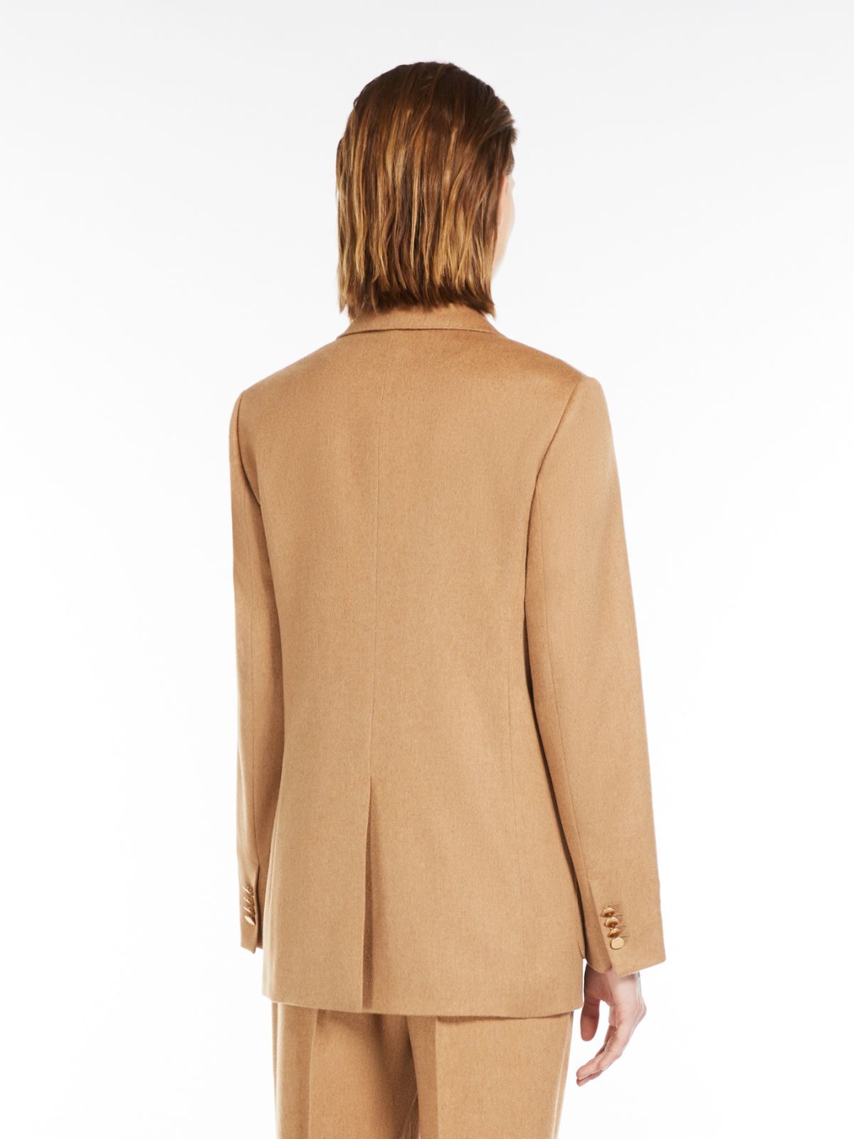 Max Mara Long-sleeved Suit Coat In Nude