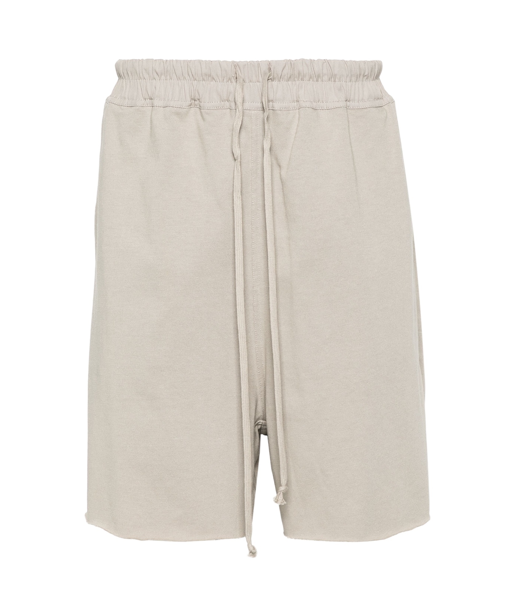 Rick Owens Drawstring Jersey Bermuda Shorts In Nude