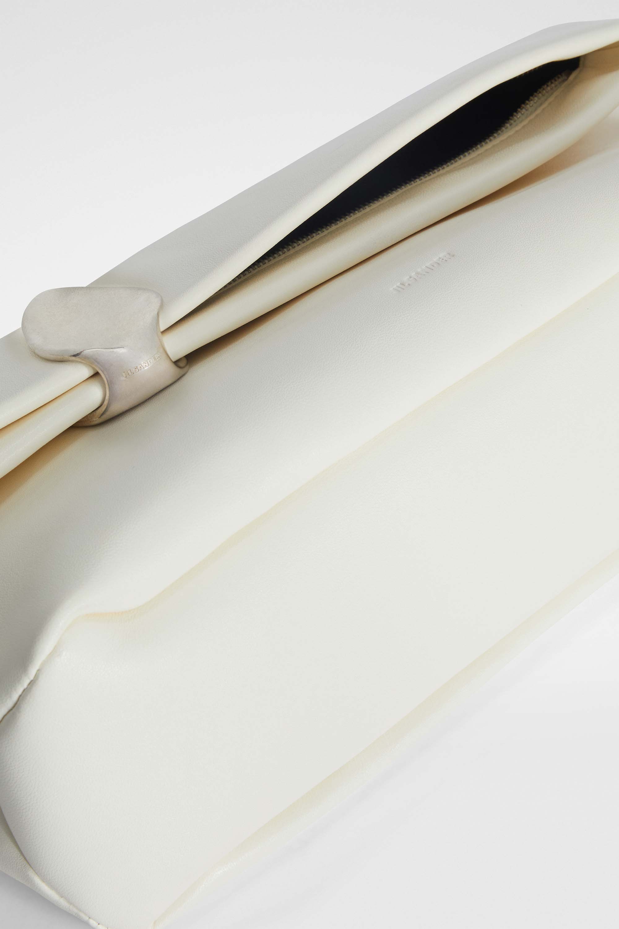 Jil Sander Gemstone-embellished Zipped Clutch Bag In White