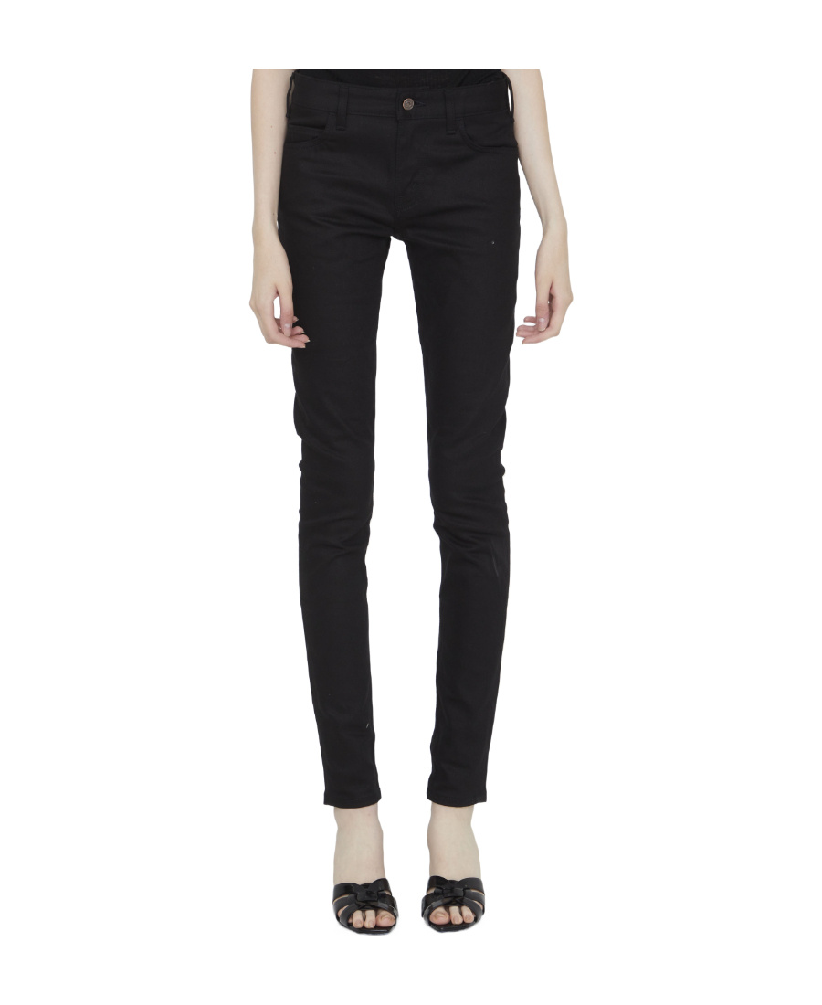 Celine Belt Ring Denim Trousers In Black