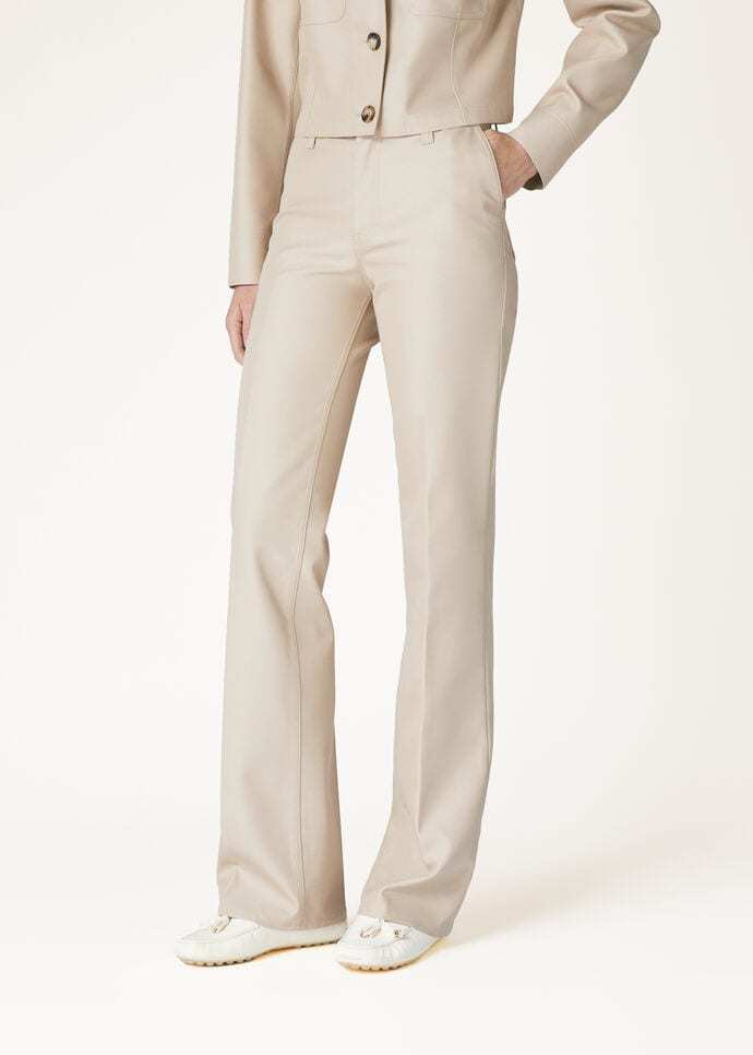 Loro Piana Thayer Straight-leg Trousers In Nude